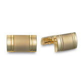 Stainless Steel Ip Gold Rectangle Polished/Matte Cufflinks